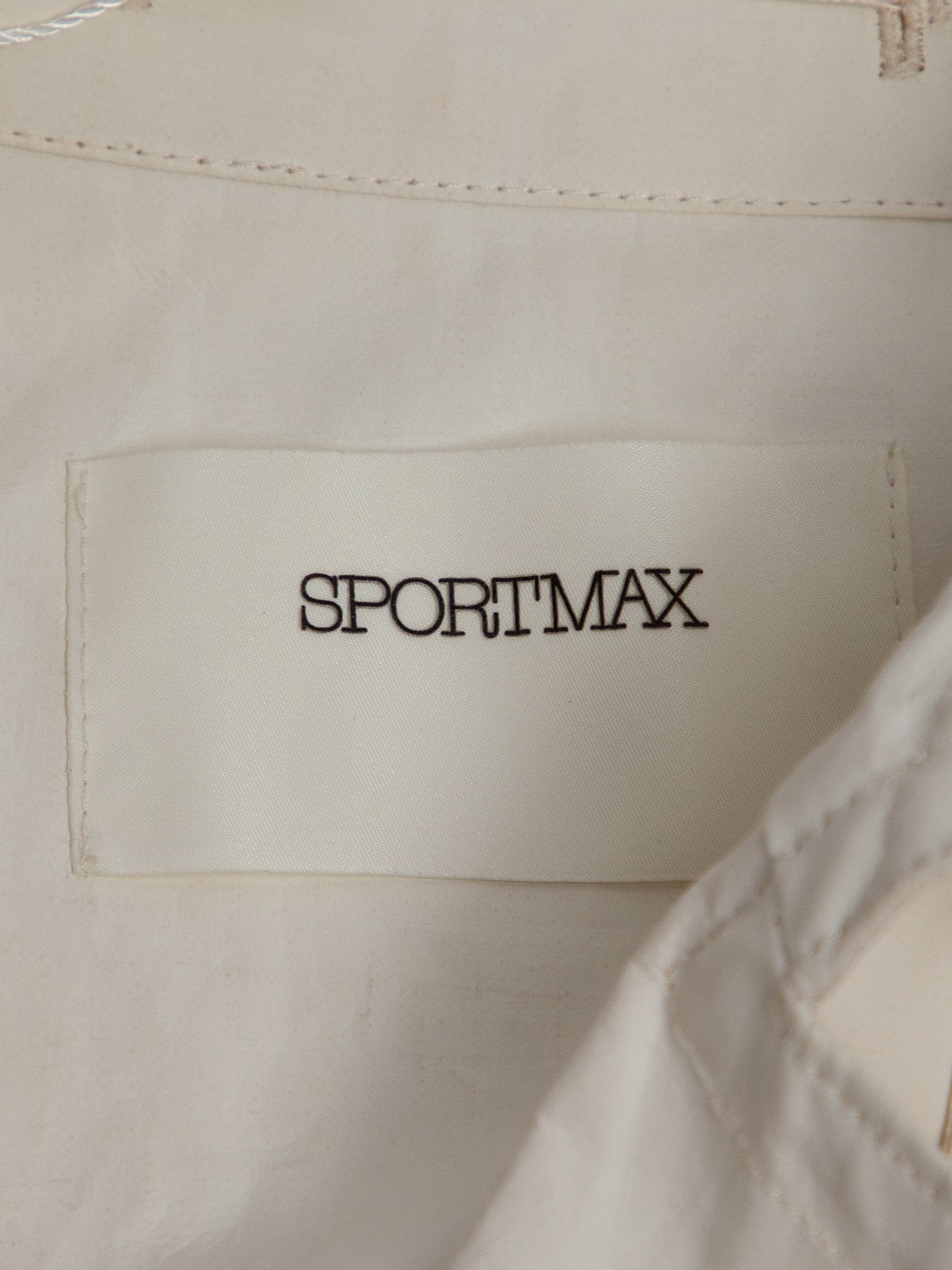 Good Sportmax White Short Sleeve Trench Coat Size XXS