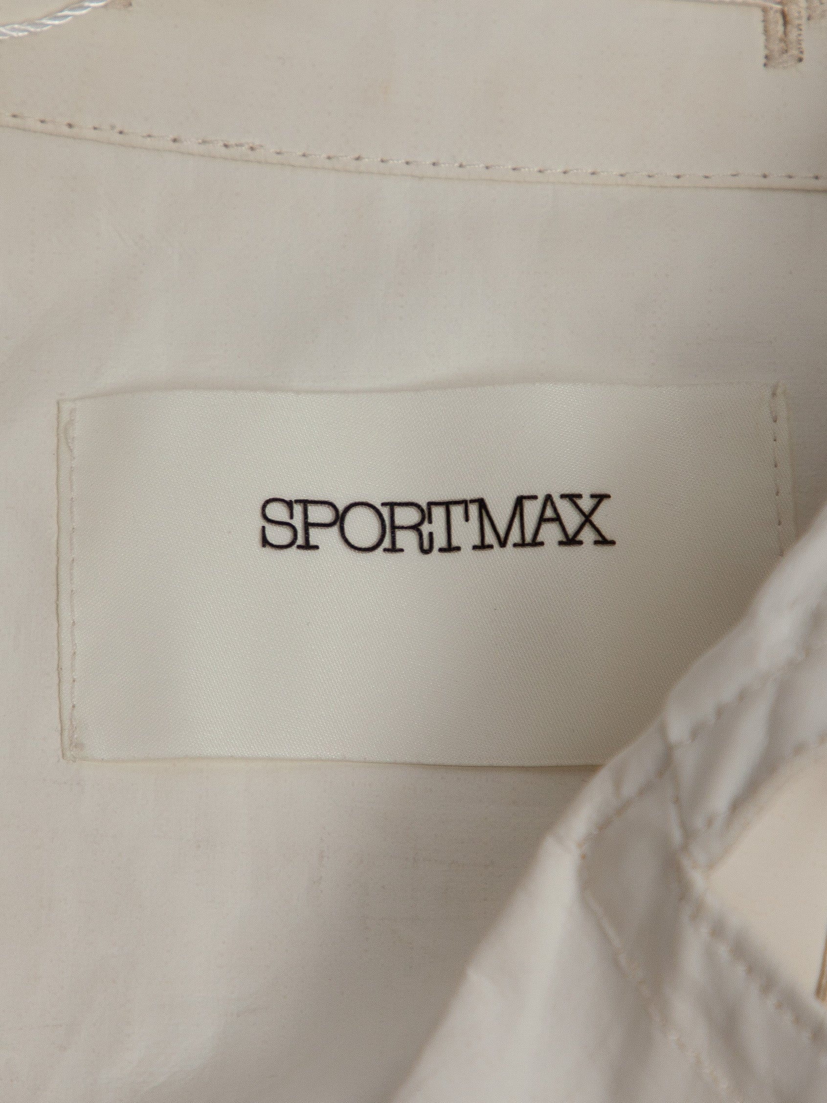 Good Sportmax White Short Sleeve Trench Coat Size XXS