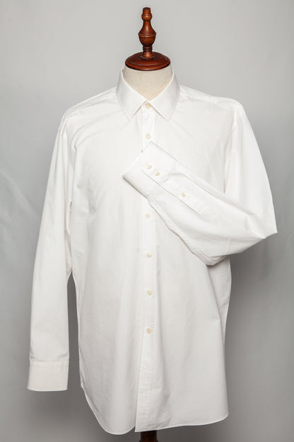 Good Hawes &amp; Curtis White Cotton Dress Shirt XL for Men