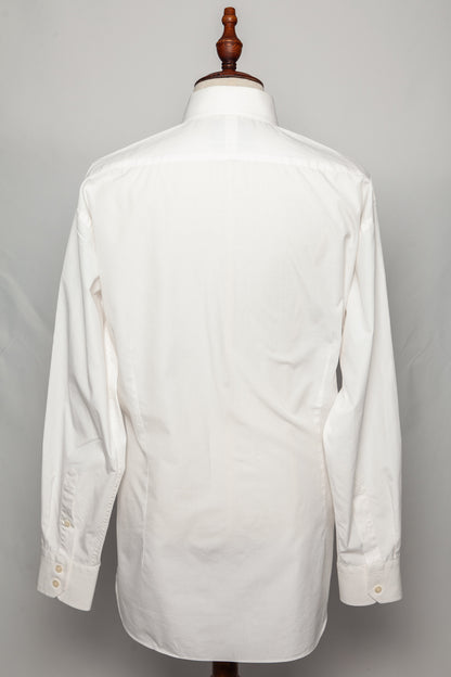 Good Hawes &amp; Curtis White Cotton Dress Shirt XL for Men