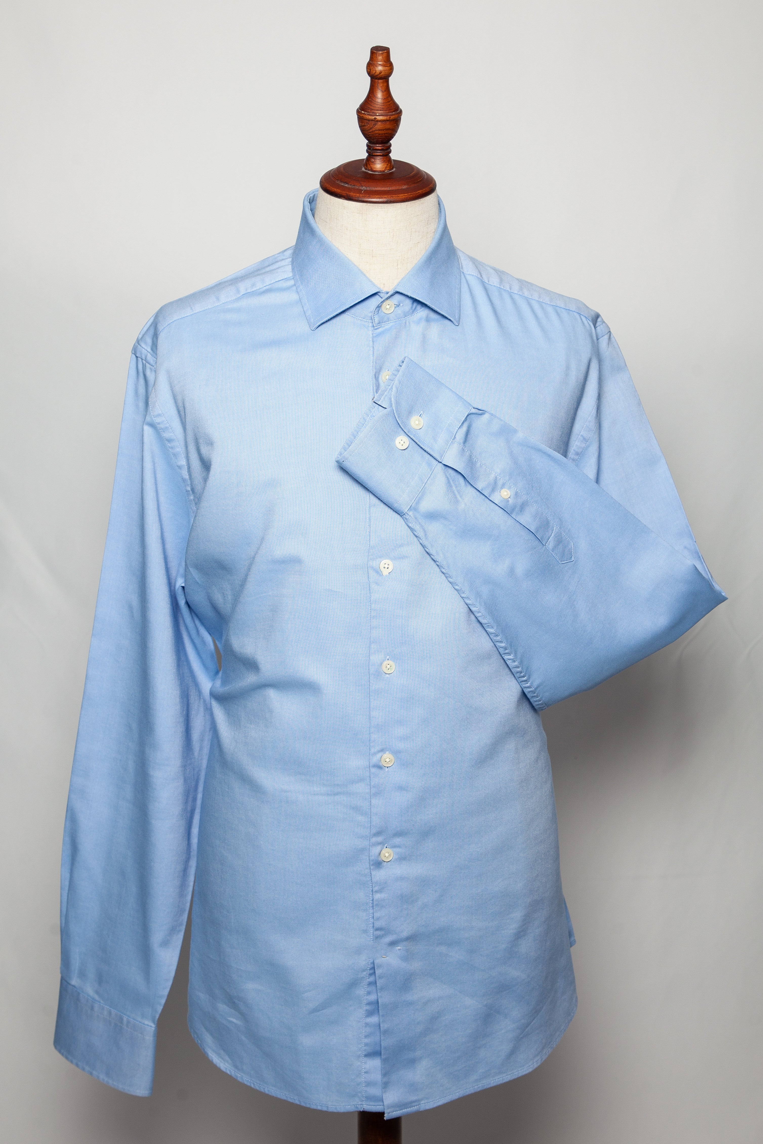 Excellent Cerruti 1881 White Cotton Shirt XS with Gray Accents