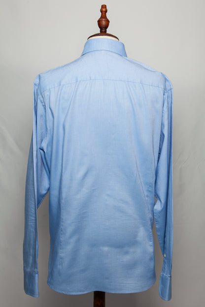 Excellent Cerruti 1881 White Cotton Shirt XS with Gray Accents