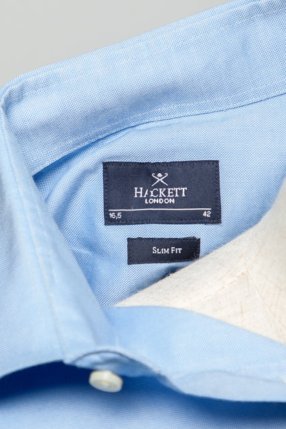 Excellent Cerruti 1881 White Cotton Shirt XS with Gray Accents