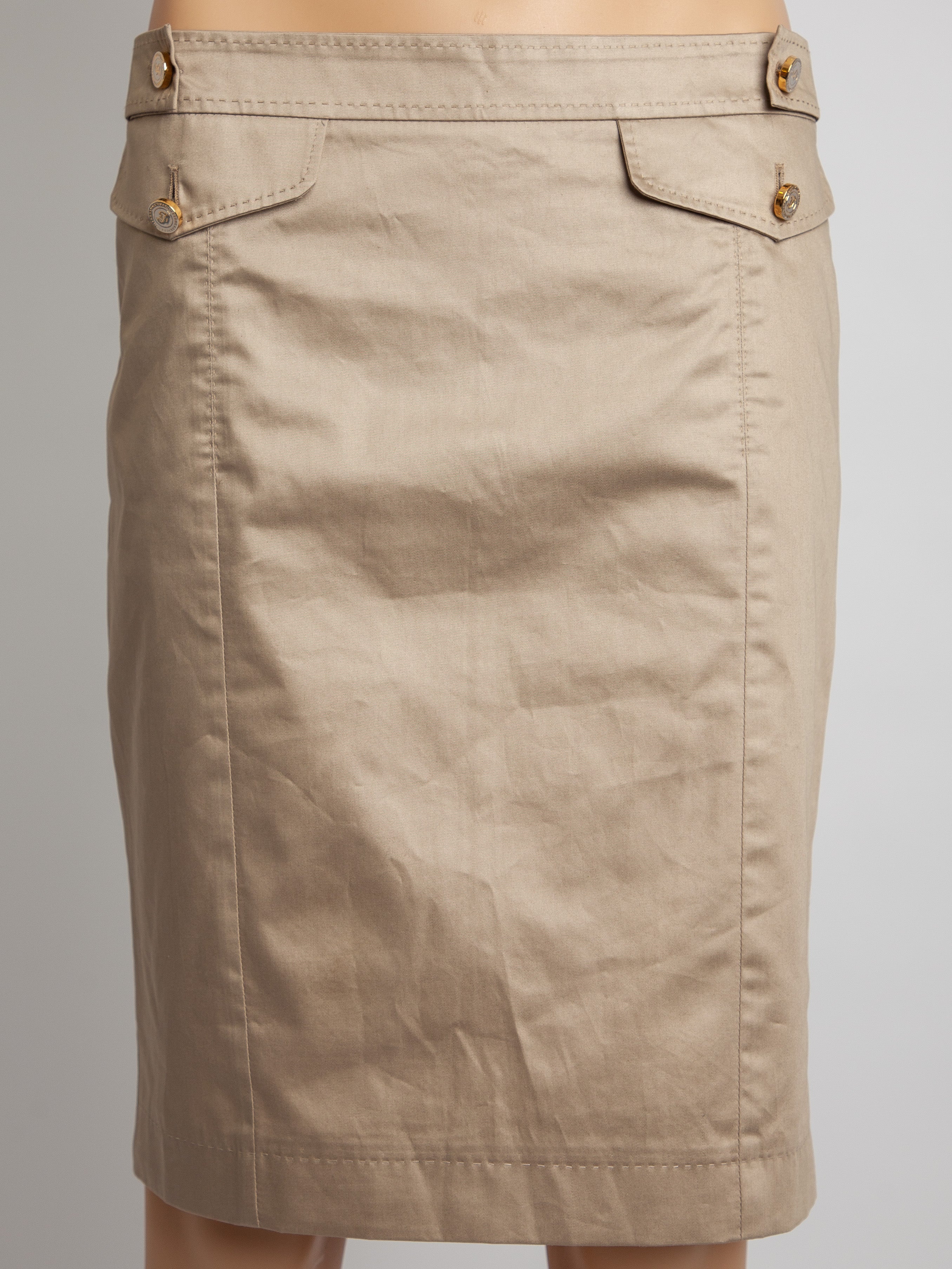 Good Gianfranco Ferrè Green Polyester Knee-Length Skirt Size M