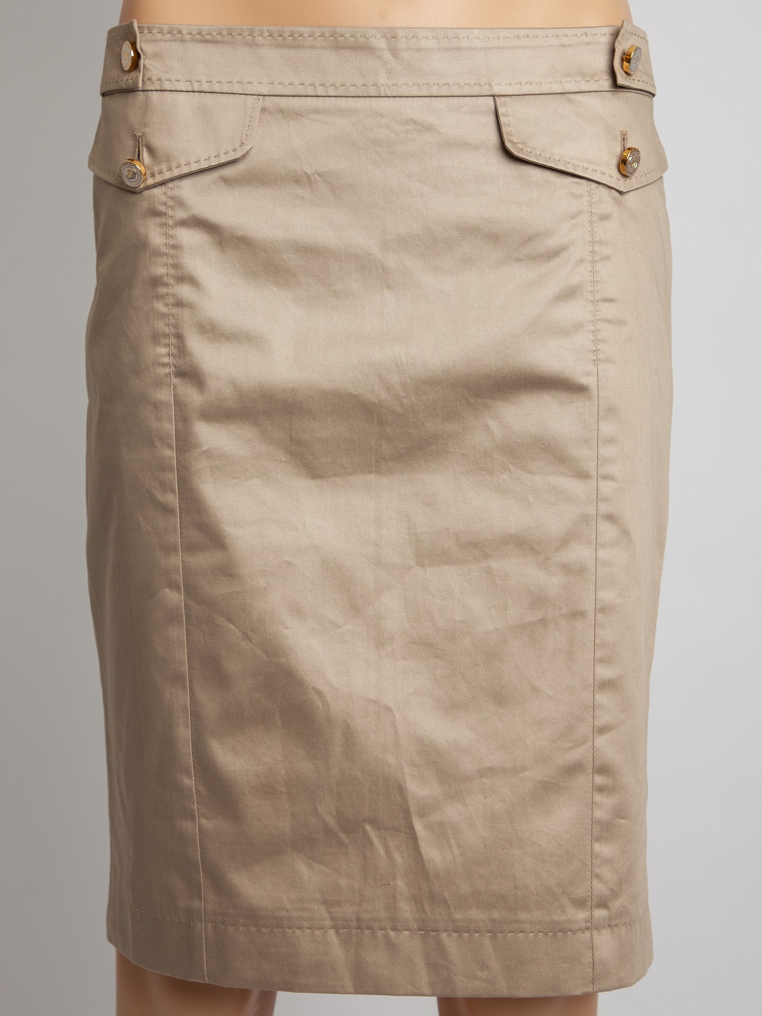 Good Gianfranco Ferr� Green Polyester Knee-Length Skirt Size M