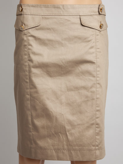 Good Gianfranco Ferr� Green Polyester Knee-Length Skirt Size M