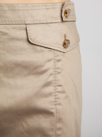 Good Gianfranco Ferr� Green Polyester Knee-Length Skirt Size M