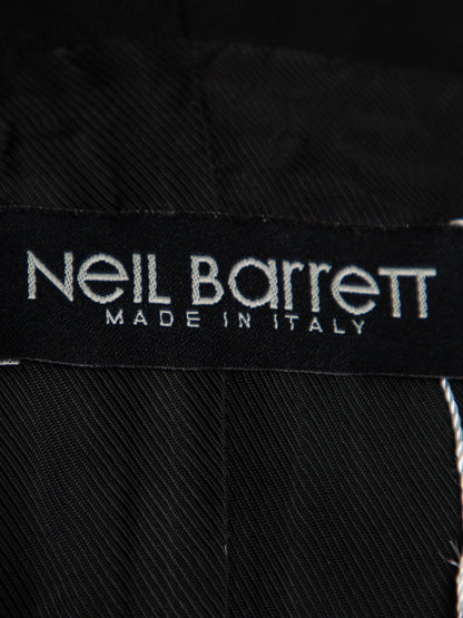 Good Neil Barrett Black Wool Gabardine Women’s Vest with Pockets
