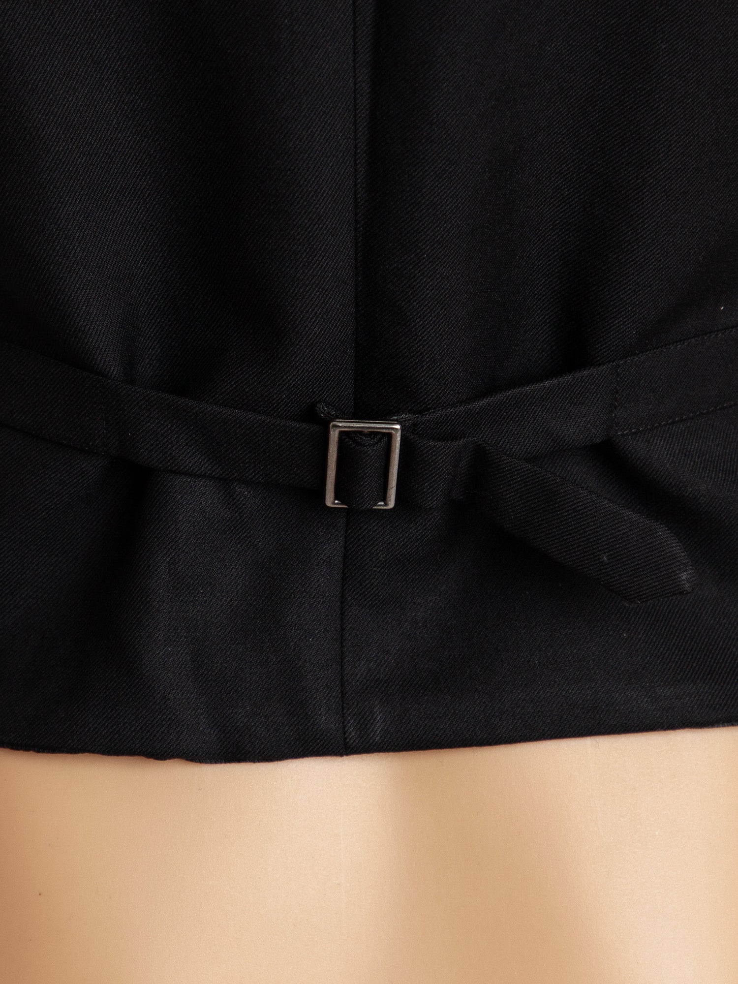 Good Neil Barrett Black Wool Gabardine Women’s Vest with Pockets