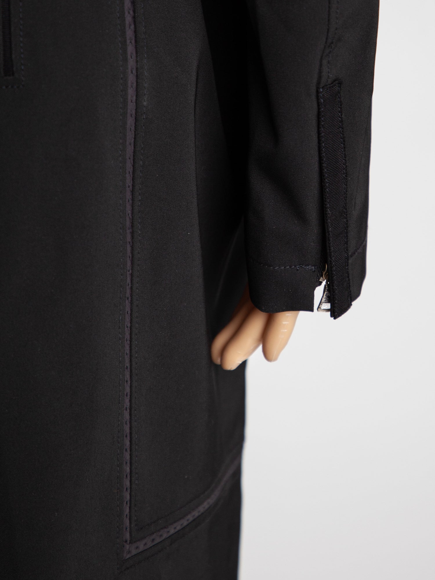 Good Elie Tahari Black Polyester Trench Coat with Belt Women&