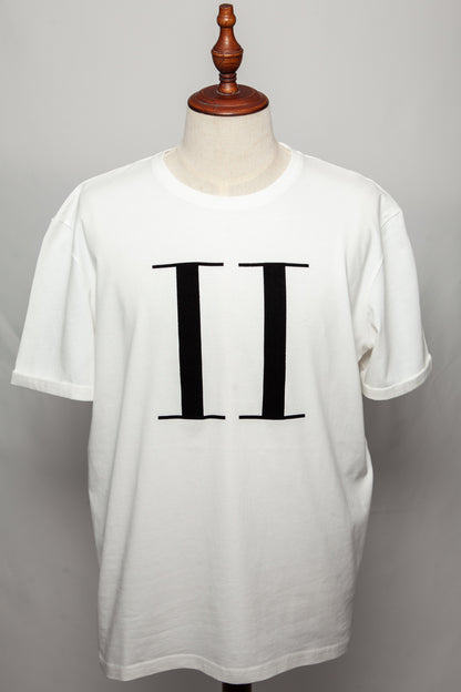 Good Les deux White Cotton T-Shirt XL with Roman Numeral II