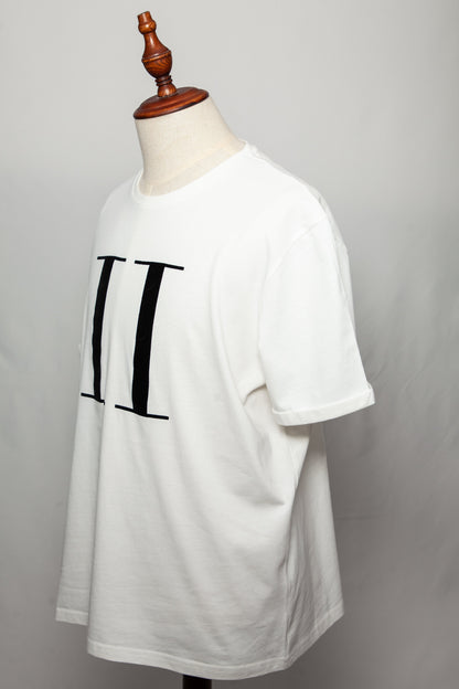 Good Les deux White Cotton T-Shirt XL with Roman Numeral II