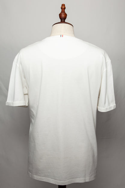 Excellent Pinko White Cotton Blouse Size S with Ruffle Detail