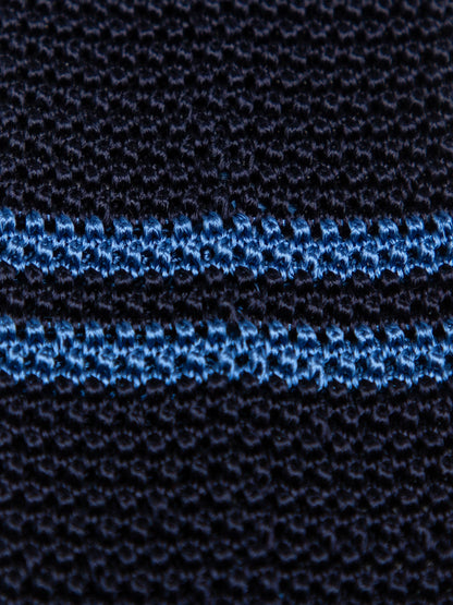 Excellent Jack Spade Blue Silk Knitted Necktie with Stripes