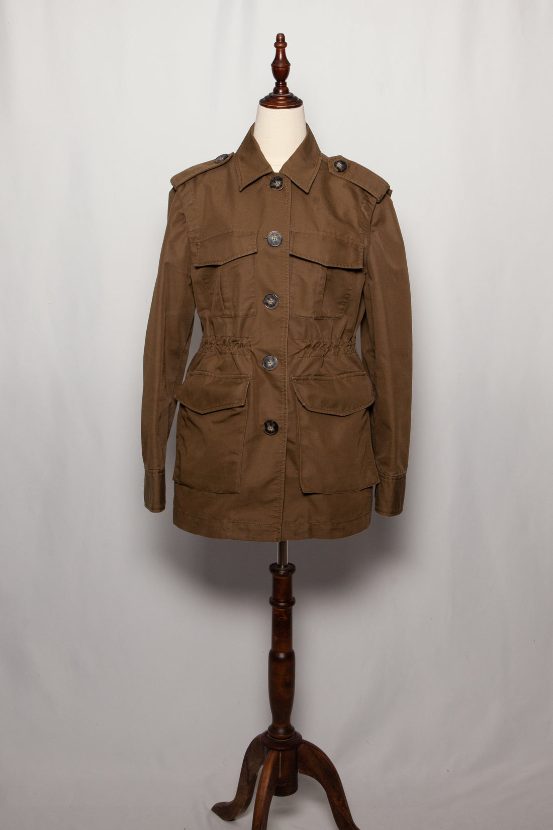 Excellent MaxCo Green Cotton Military Jacket Size M