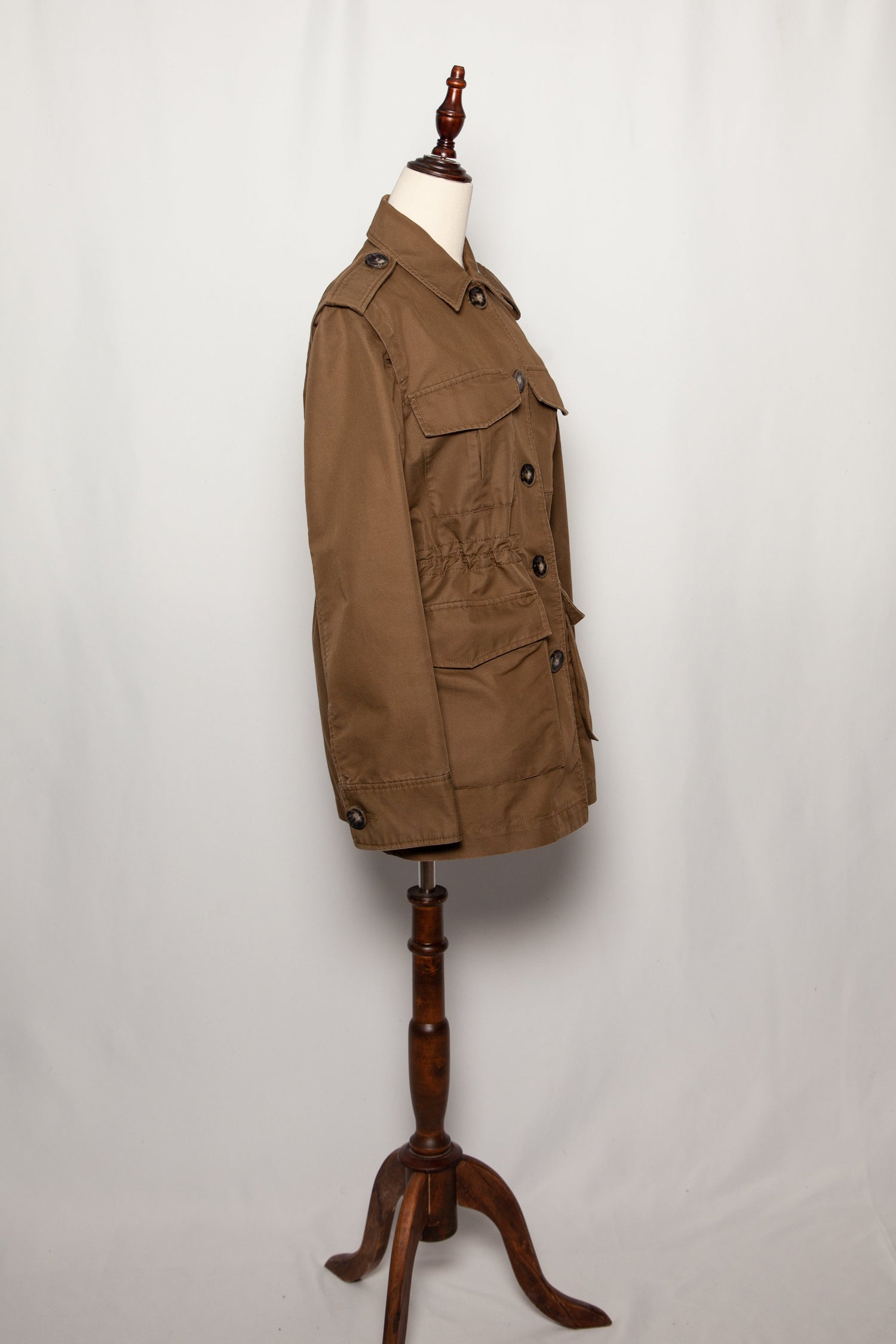Excellent MaxCo Green Cotton Military Jacket Size M