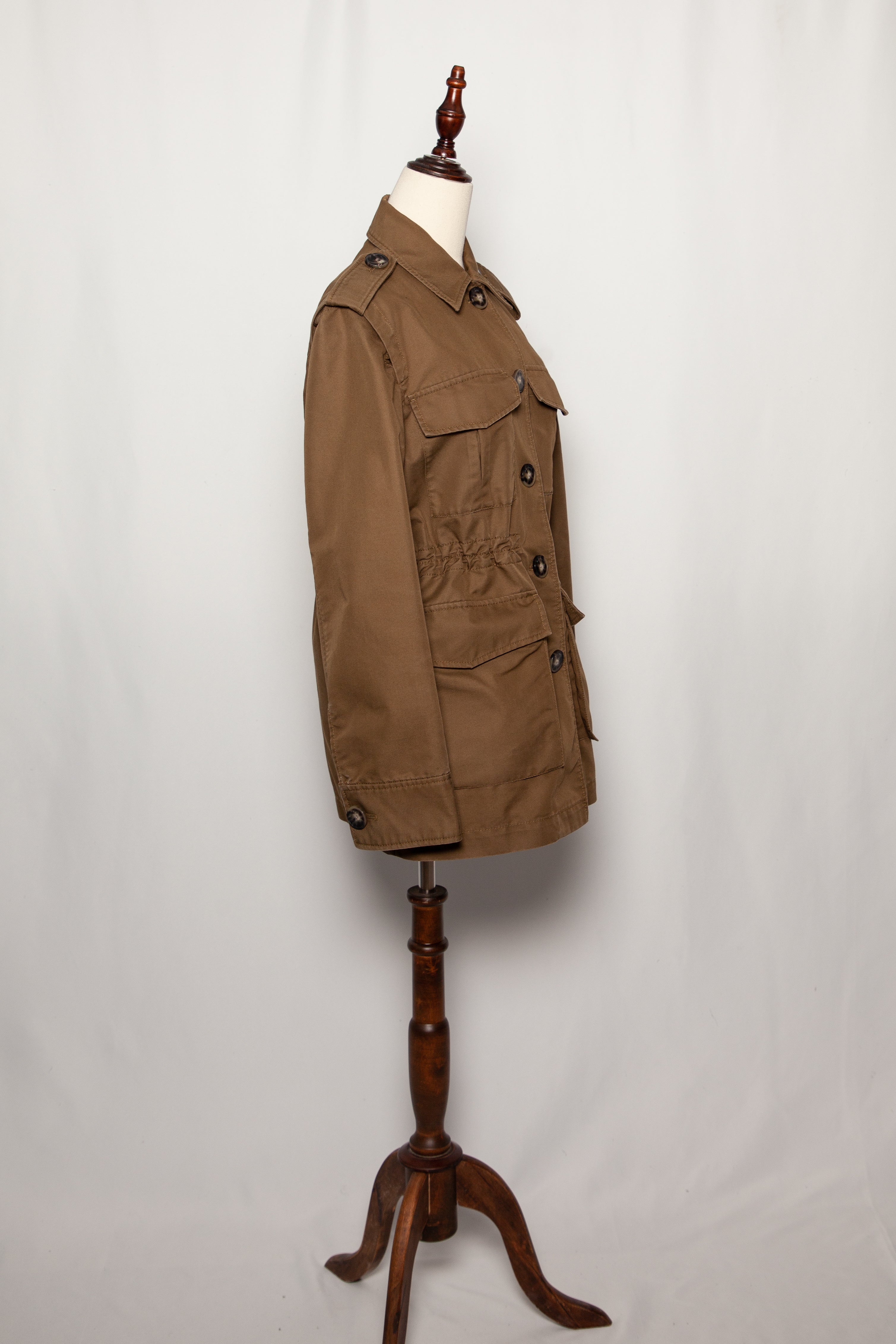 Excellent MaxCo Green Cotton Military Jacket Size M