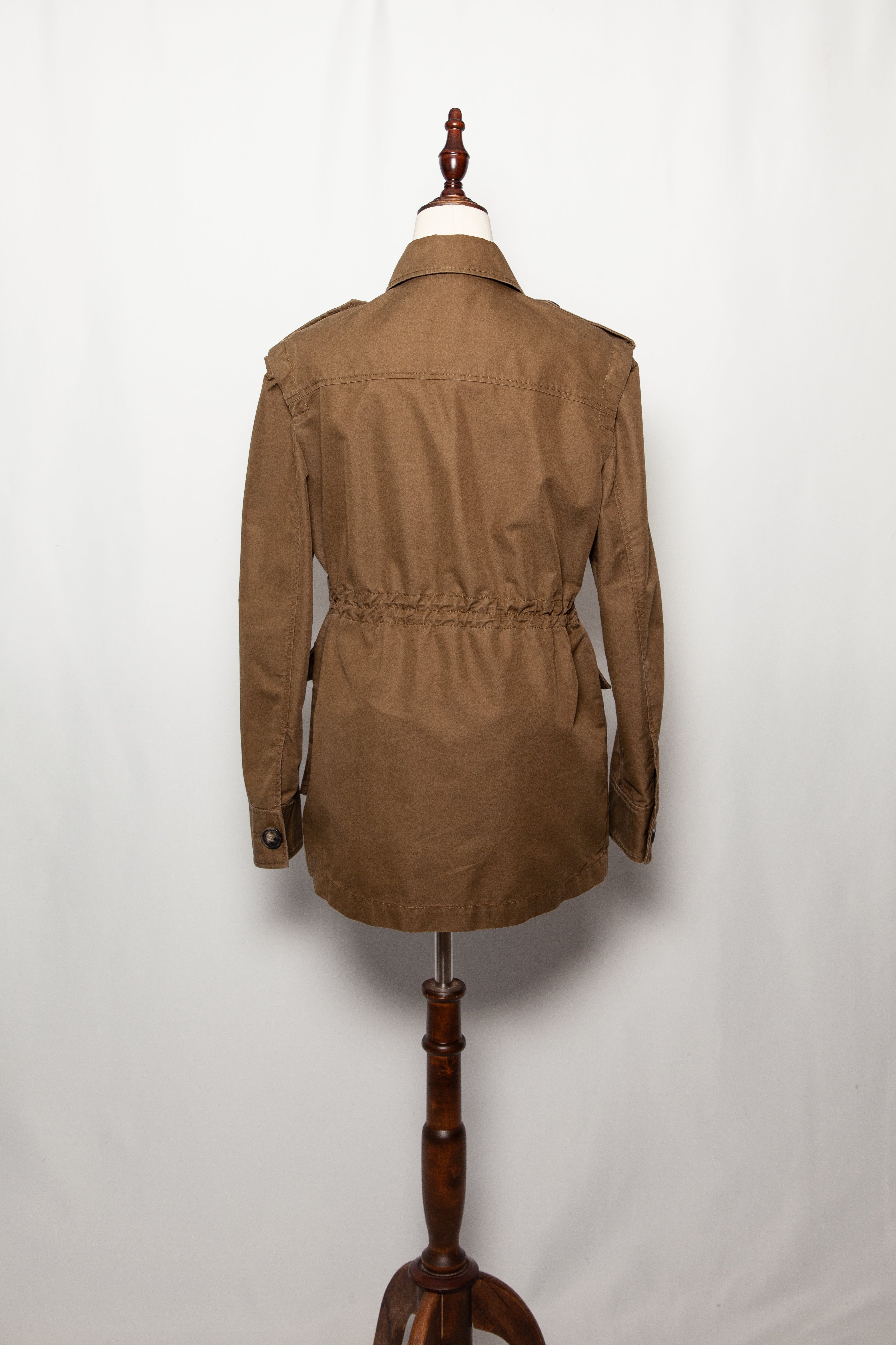 Excellent MaxCo Green Cotton Military Jacket Size M