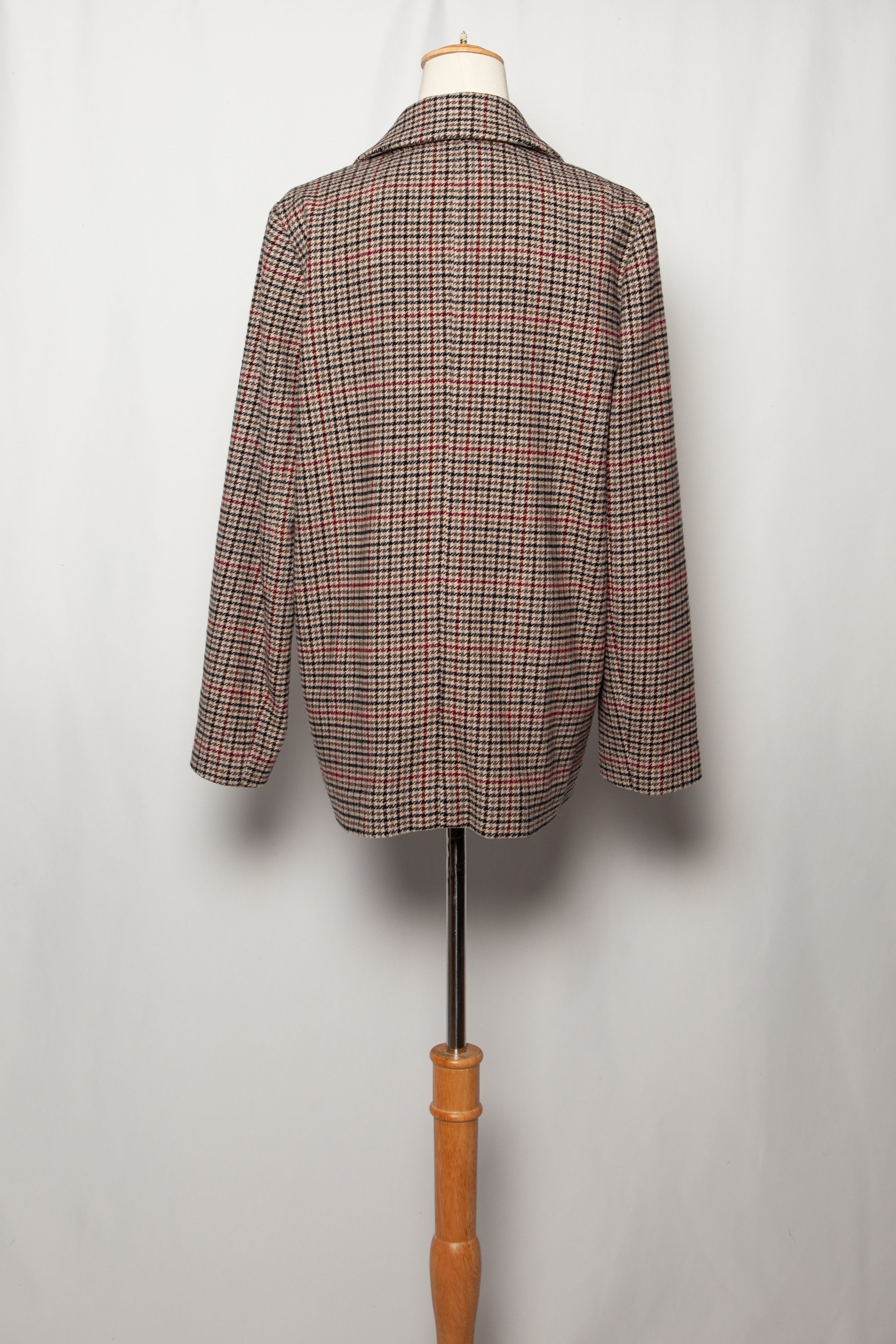 Good Velvet White Checkered Jacket Size M Angora Wool Women&