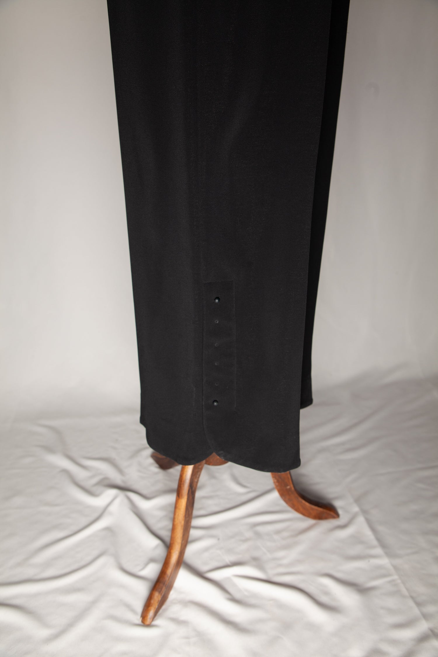 Average Max Mara Black Polyester Jumpsuit Size M with Decorative Buttons