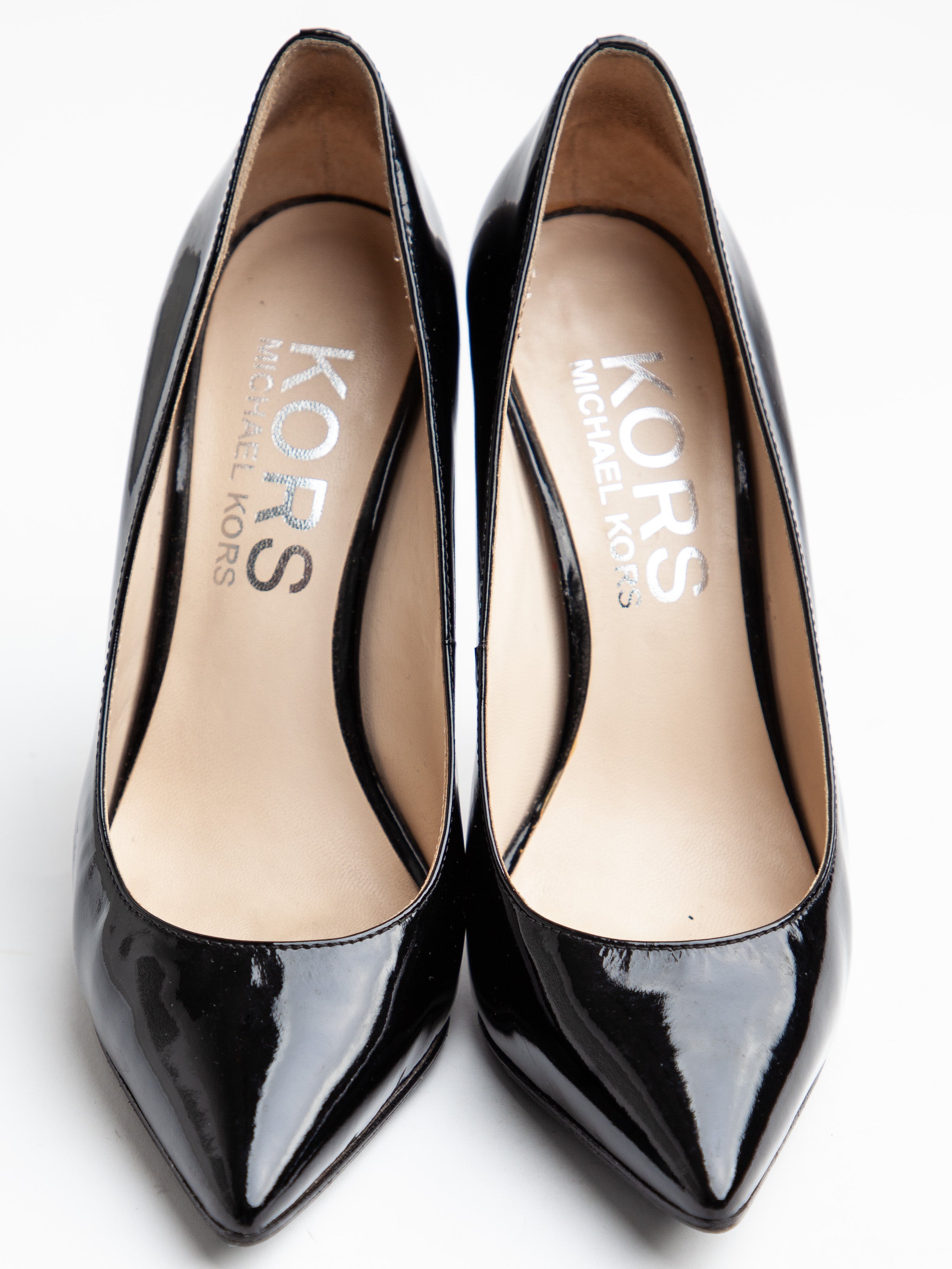 Average Michael Kors Black High-Heeled Pumps Size 37 Lacquer