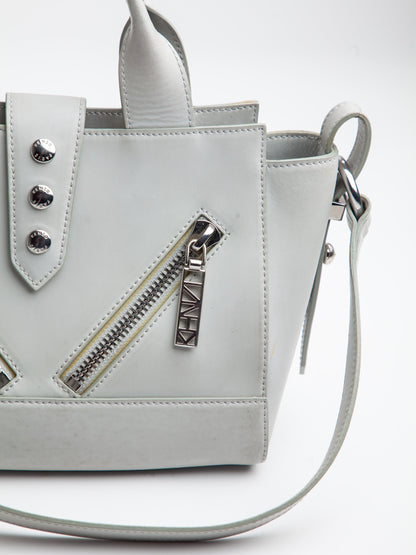Good Kenzo Gray Leather Handbag with Shoulder Strap