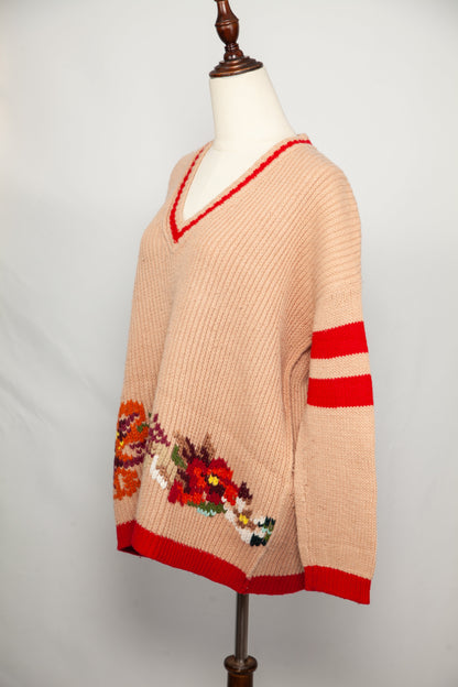 Average Condition TWINSET White Angora Wool Sweater Size XL