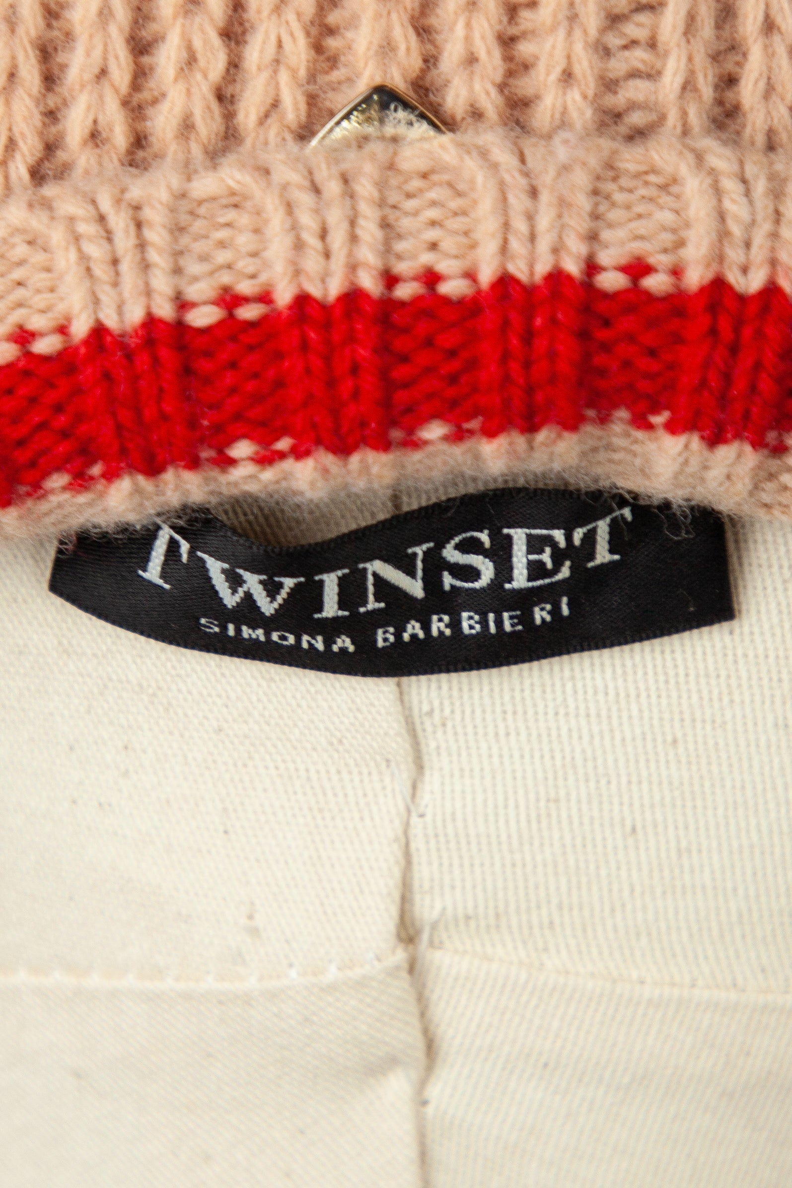 Average Condition TWINSET White Angora Wool Sweater Size XL