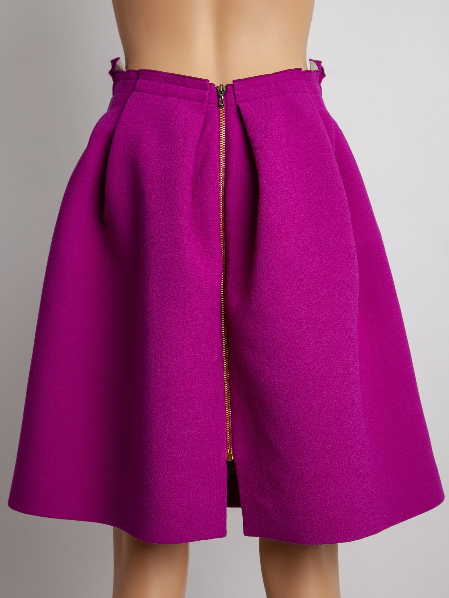 Roland Mouret Purple Knee-Length Skirt Size M Cashmere Wool