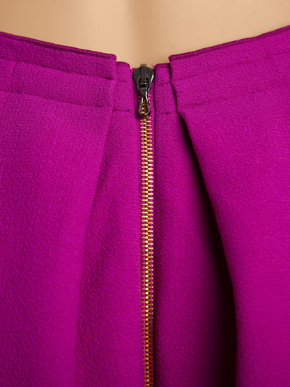 Roland Mouret Purple Knee-Length Skirt Size M Cashmere Wool