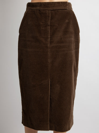 Max Mara Green Cotton Natural Skirt Size M - Good Condition