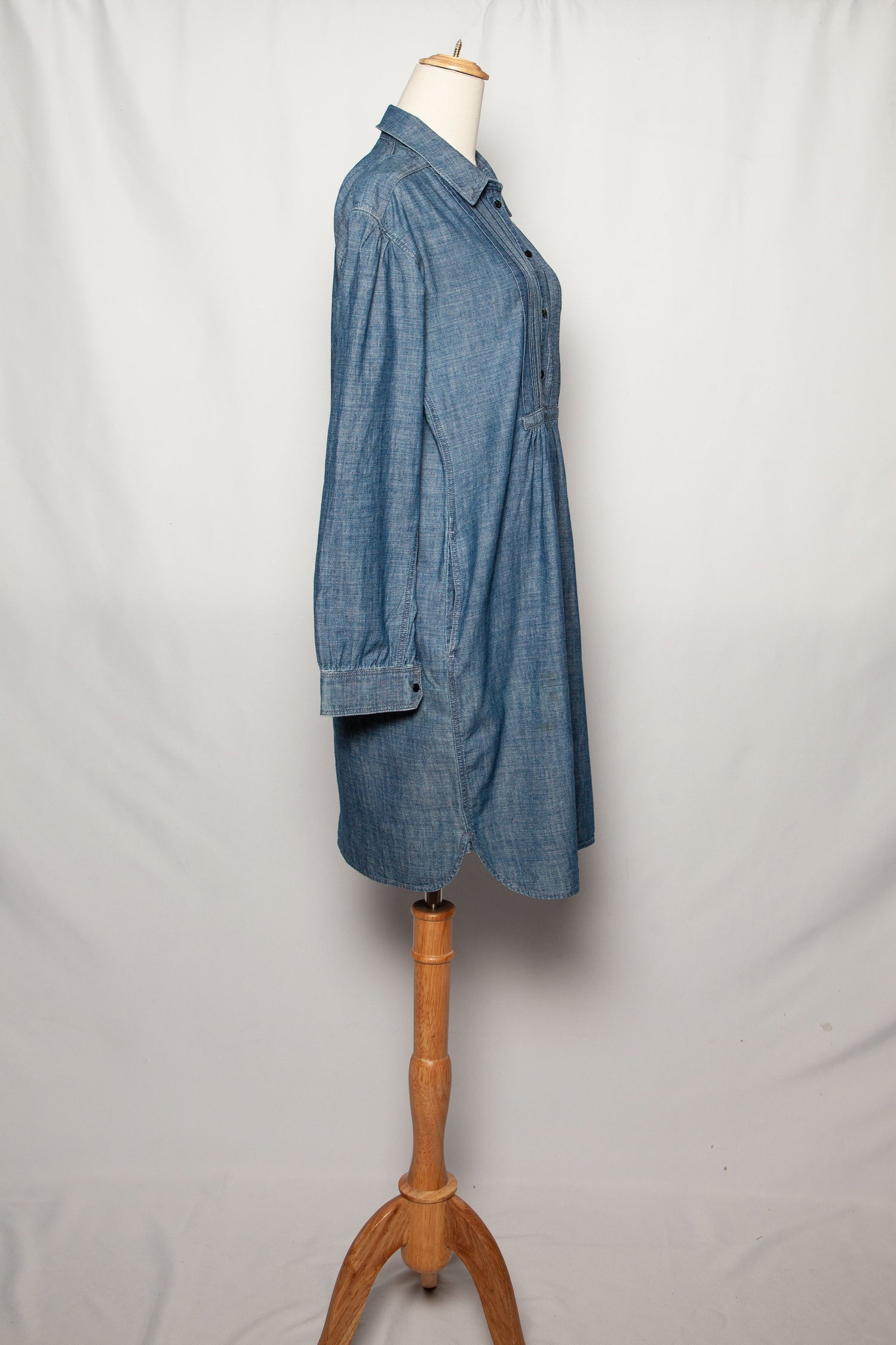 Good Burberry Blue Denim Dress Size L with Long Sleeves
