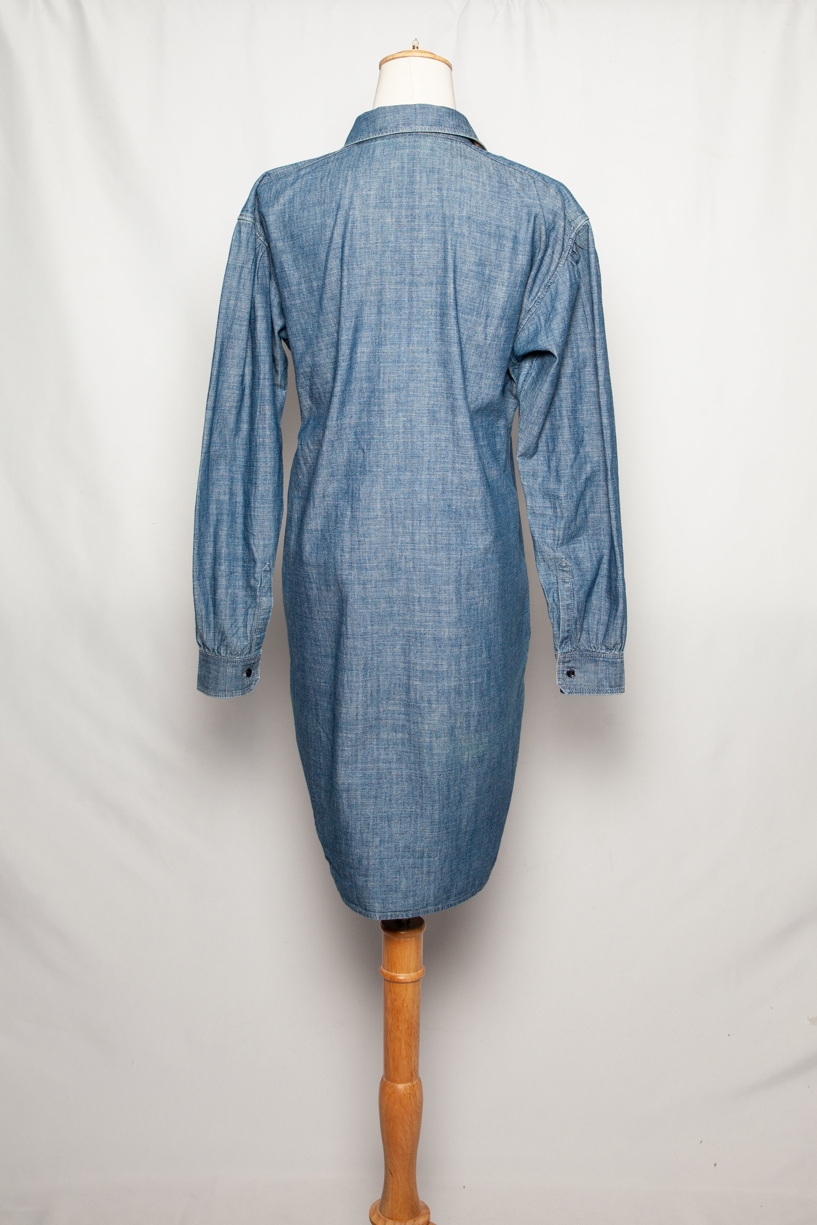 Good Burberry Blue Denim Dress Size L with Long Sleeves