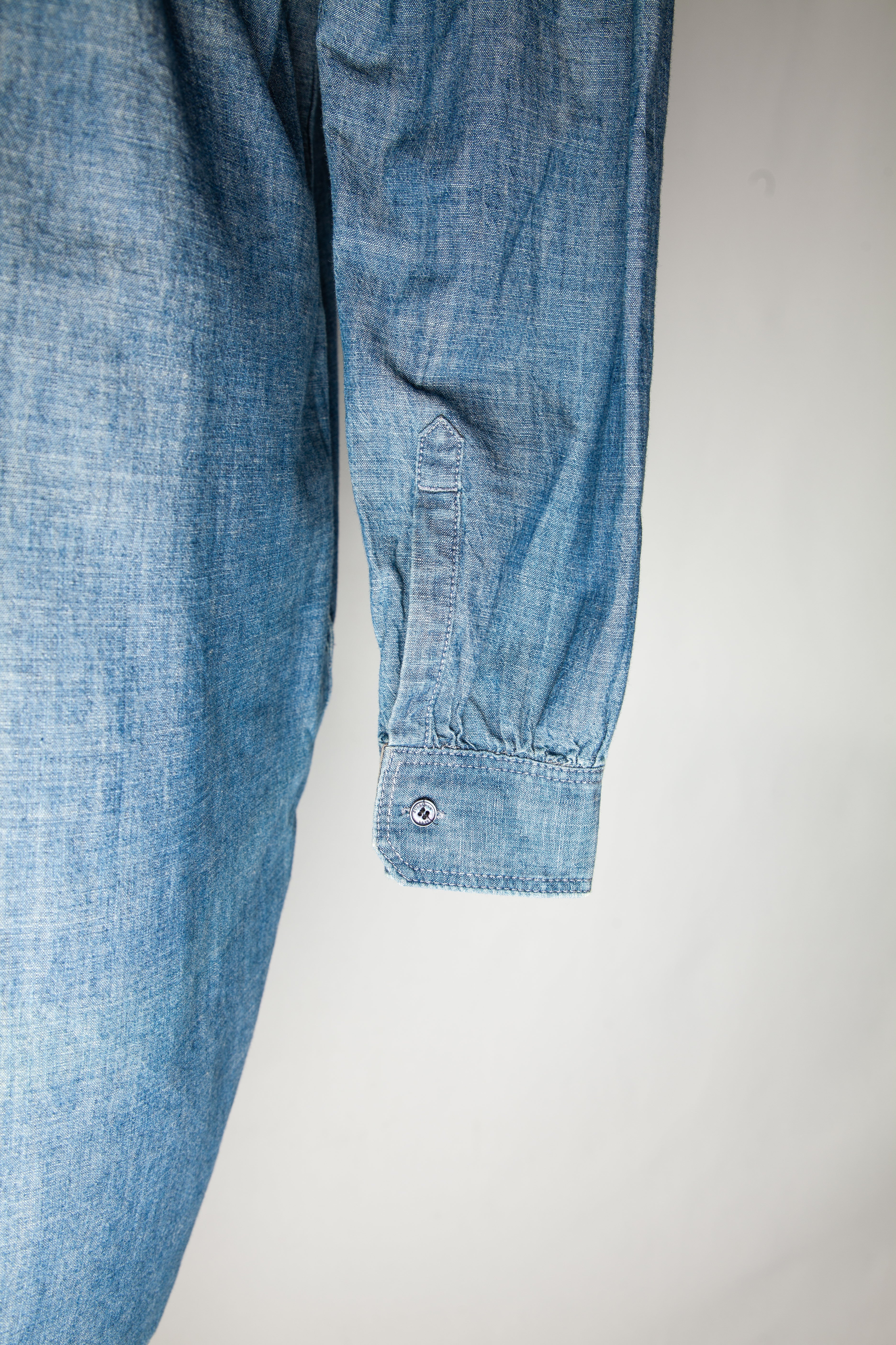 Good Burberry Blue Denim Dress Size L with Long Sleeves