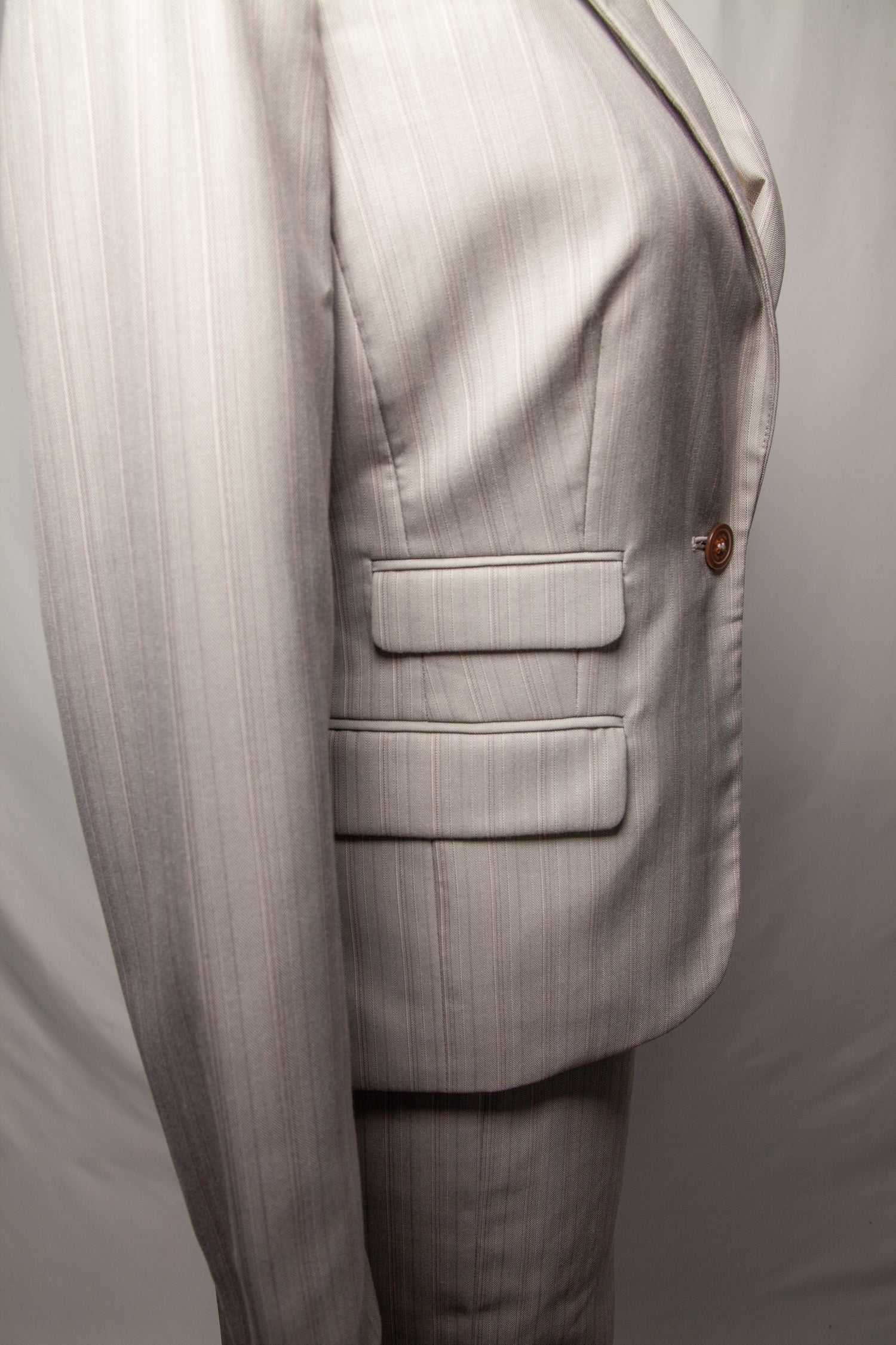 NEW Calvin Klein Gray Pinstripe Skirt Suit Size 4