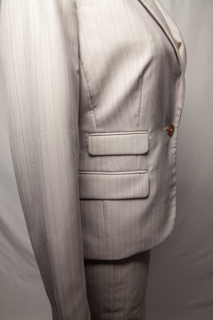 NEW Calvin Klein Gray Pinstripe Skirt Suit Size 4
