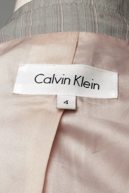 NEW Calvin Klein Gray Pinstripe Skirt Suit Size 4