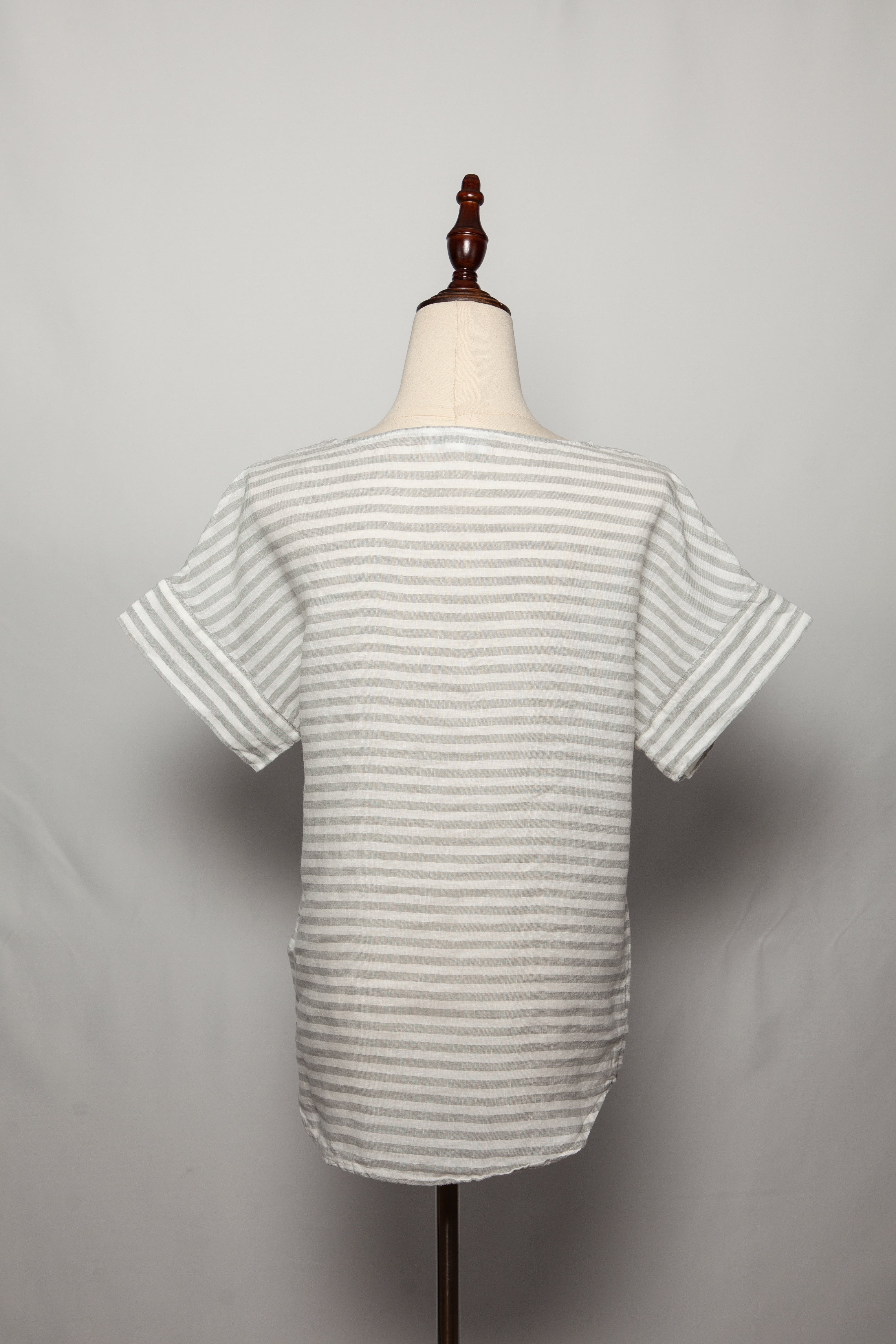 Good The White Company Gray Striped Top Size XXS Women