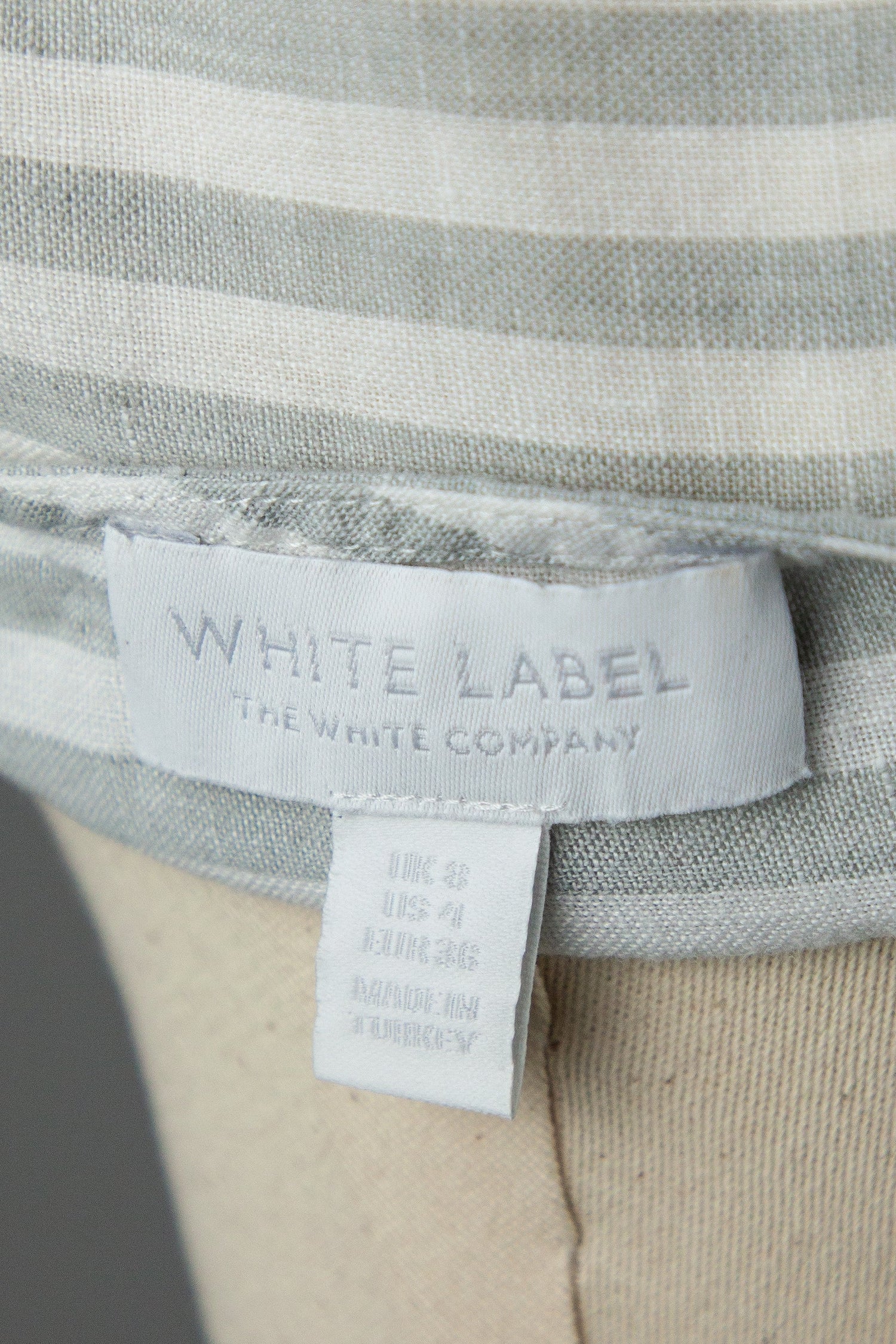 Good The White Company Gray Striped Top Size XXS Women