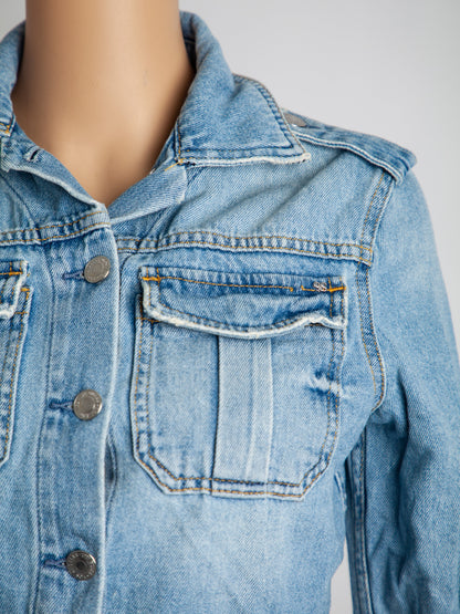 Good Guess Cropped Blue Denim Jacket Size S with &