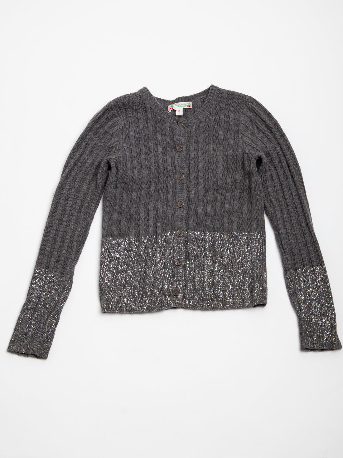 Good Bonpoint Gray Angora Wool Cardigan Size 10 for Kids