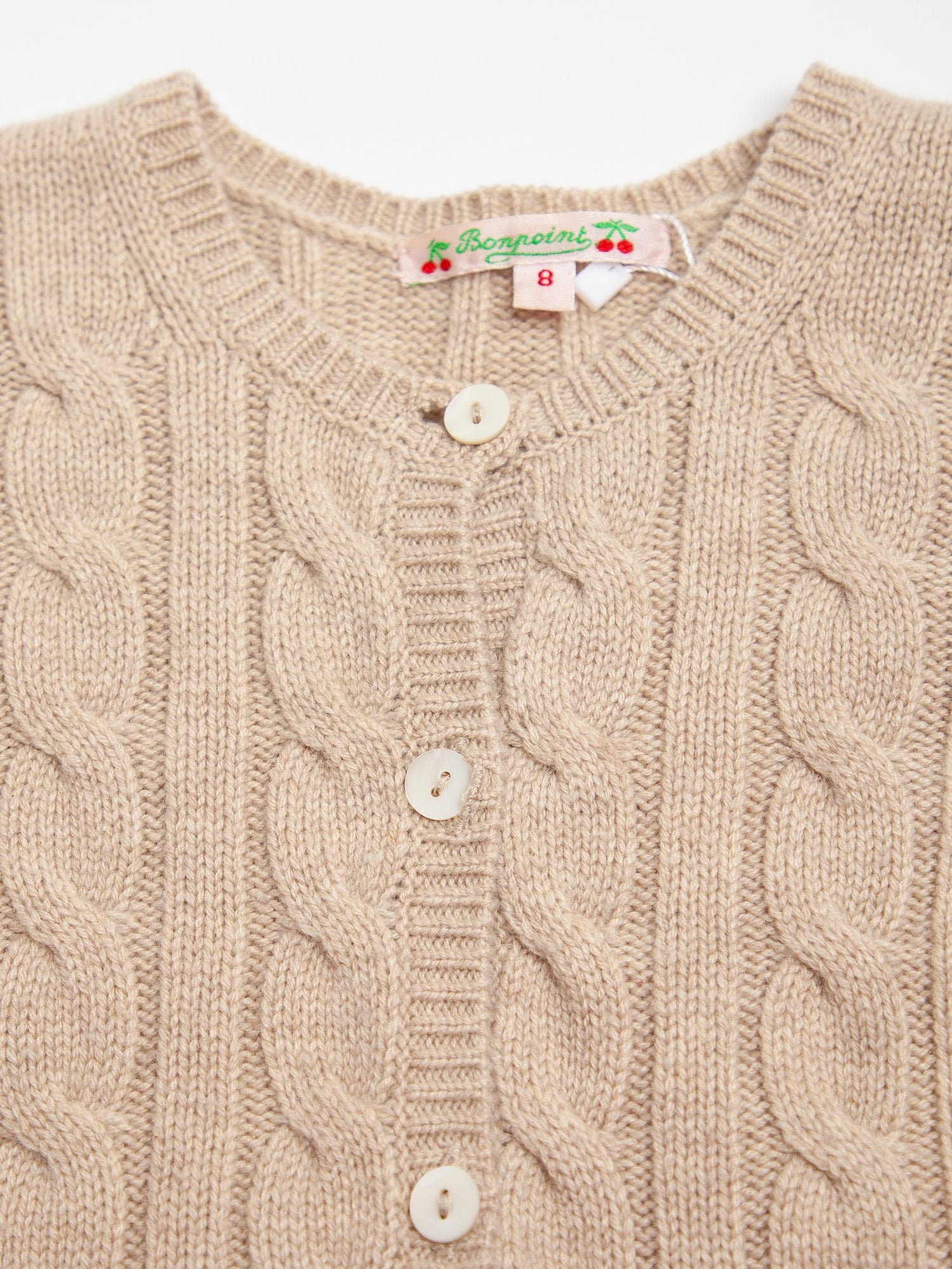 Good Bonpoint White Angora Wool Cardigan for Kids Size 10