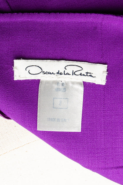 Good Oscar de la Renta Purple Cashmere Wool Skirt Size XS
