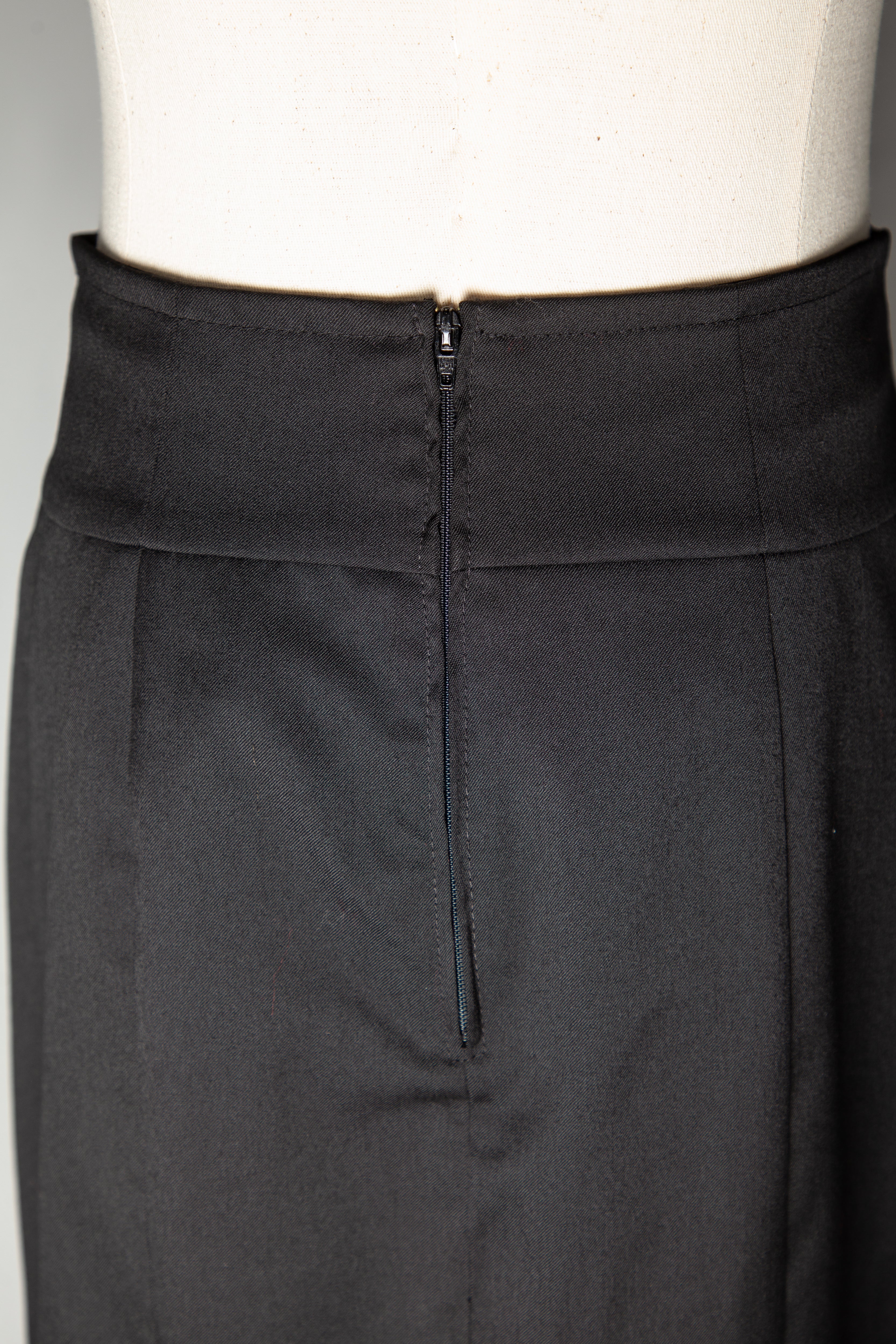 Excellent United Colors of Benetton Black Cotton Pencil Skirt M