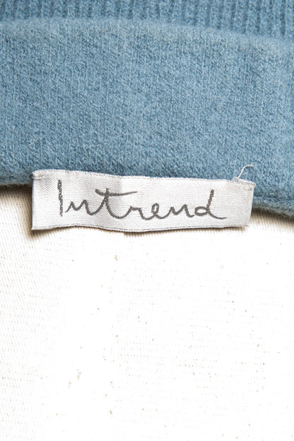 Excellent Intrend Blue Cashmere Wool Knee-Length Skirt Size M