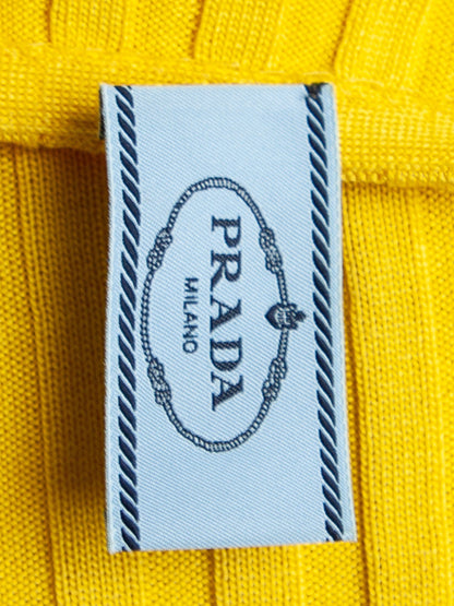 Excellent Prada Yellow Cotton Two-Piece Outfit Size S