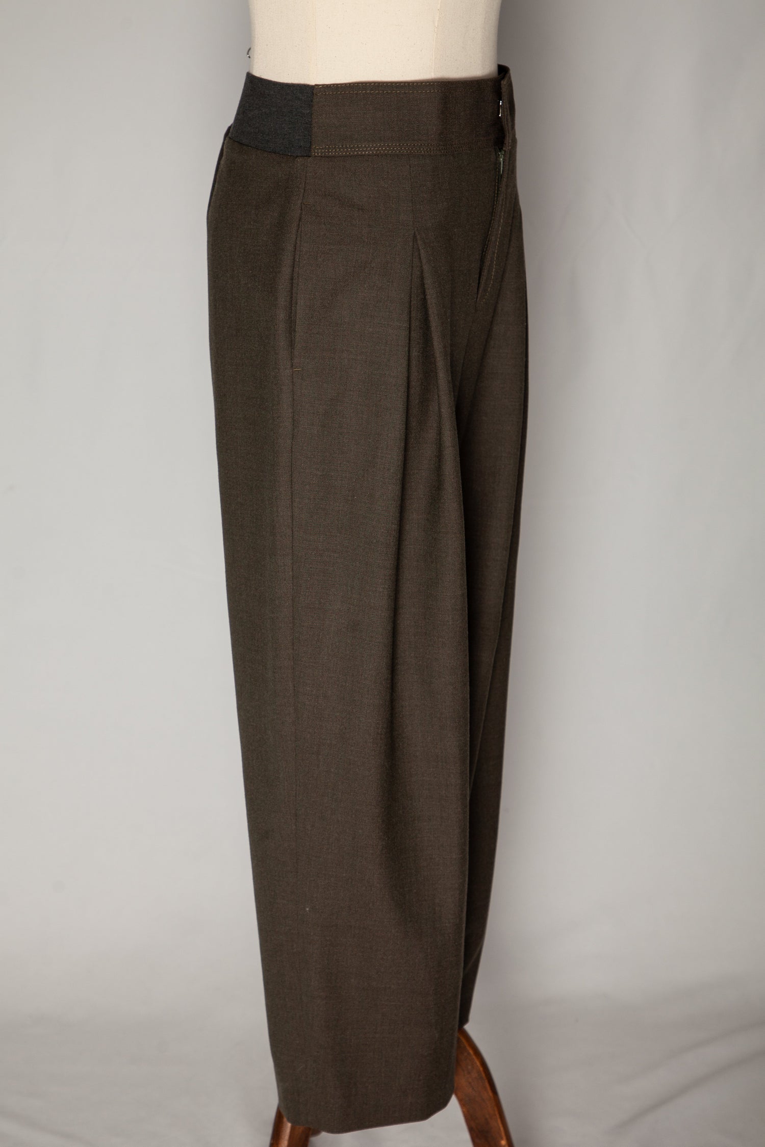 Lorena Antoniazzi Green Wide-Leg Trousers Size S - Good Condition