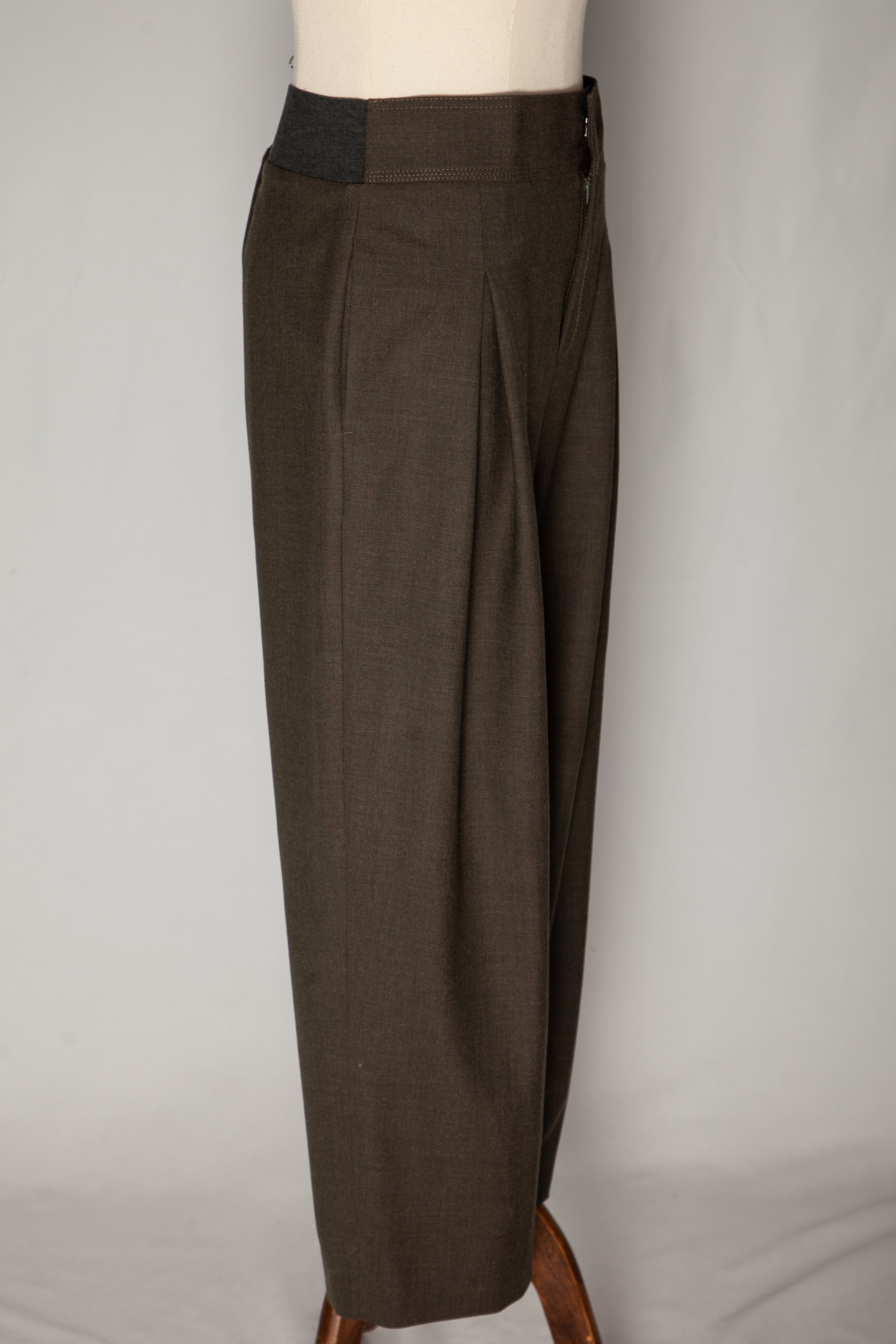Lorena Antoniazzi Green Wide-Leg Trousers Size S - Good Condition