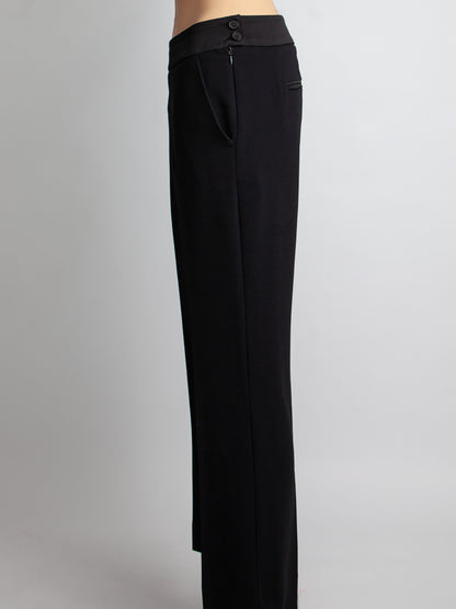 Good Marella Black Polyester Dress Pants for Women - Tailored Fit