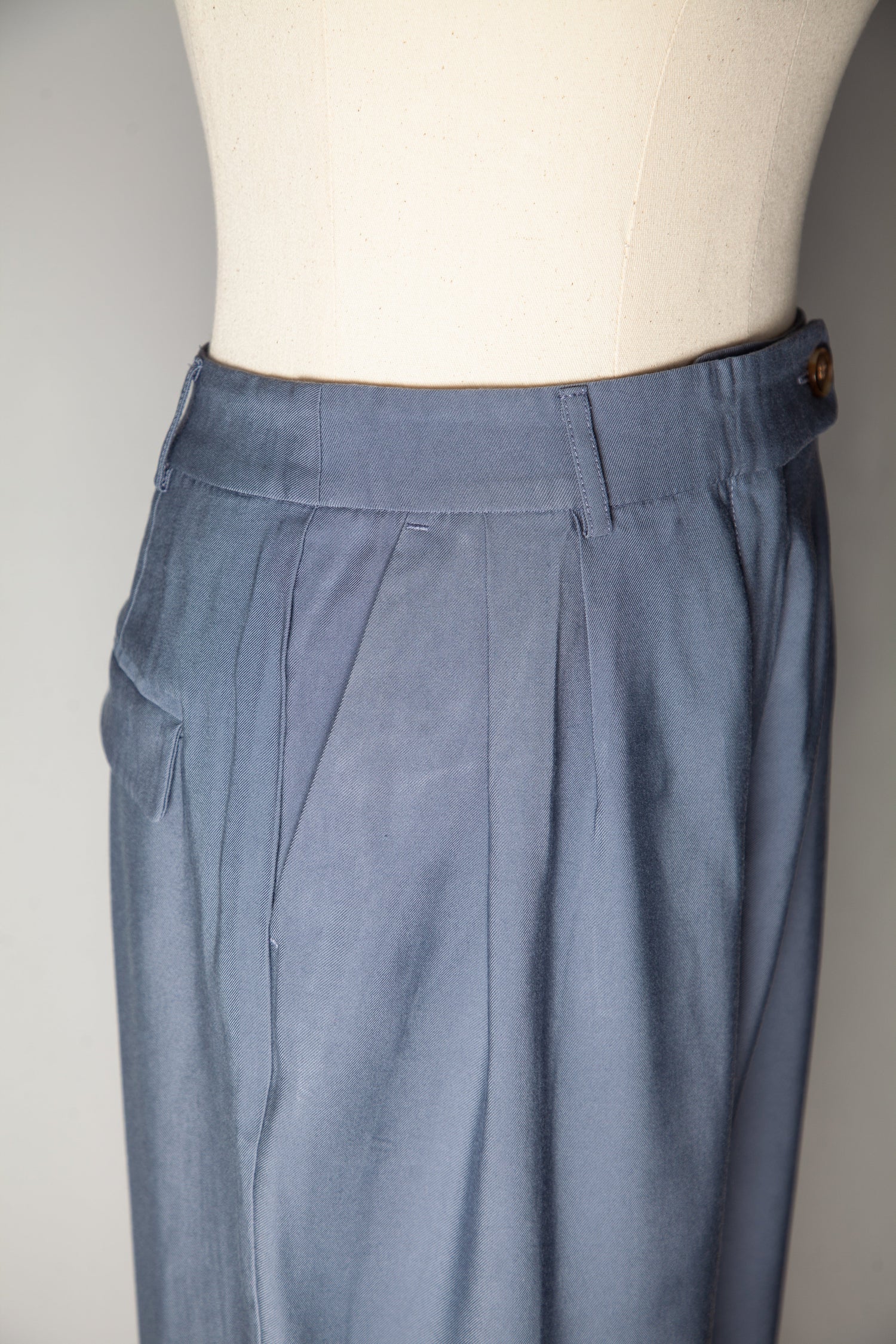 Good Topshop Blue Trousers Size S Tailored Design with Pleats